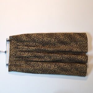 Vintage 1980s Animal Print Midi Skirt Leopard Cheetah, Size 12